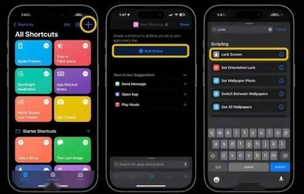 黑山苹果14锁屏维修店分享iPhone14升级iOS16.4后如何创建锁屏快捷方式 