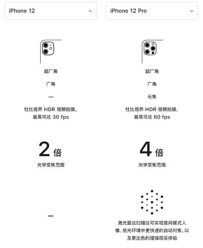 黑山苹果手机维修分享苹果 iPhone 12 与 iPhone 12 Pro 选哪款 